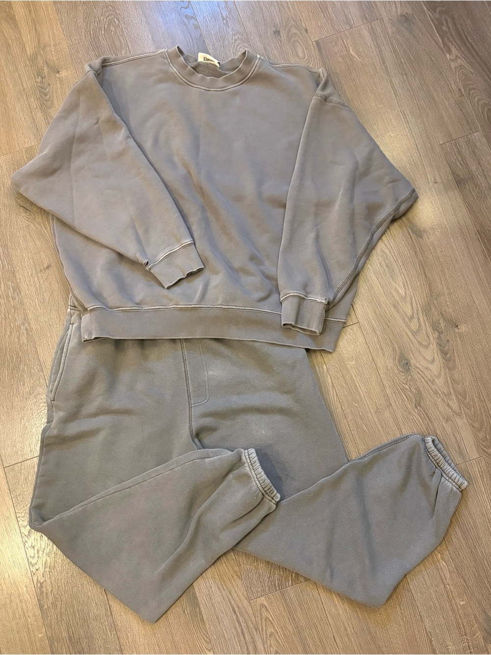 Elwood Classic Core Crewneck ( Lg)  and Jogger Pants in Vintage Grey ( Md)